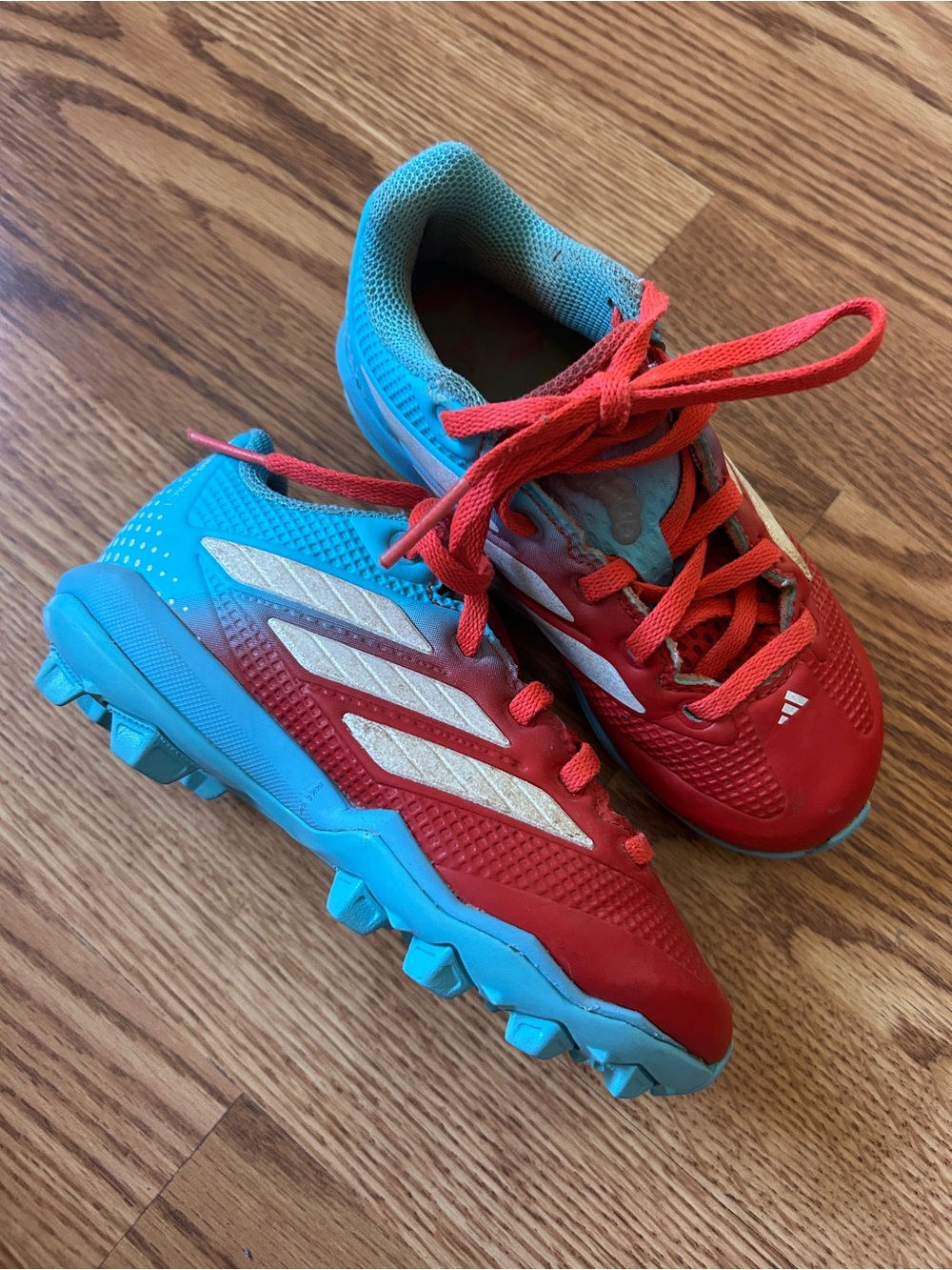 Adidas Kids' Red & Blue Athletic Cleats